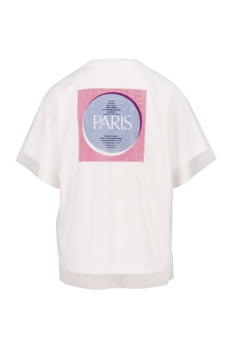 Square Logo T-Shirt Women Fashion Kenzo Paris Cotton Tulle Short Sleeve Top