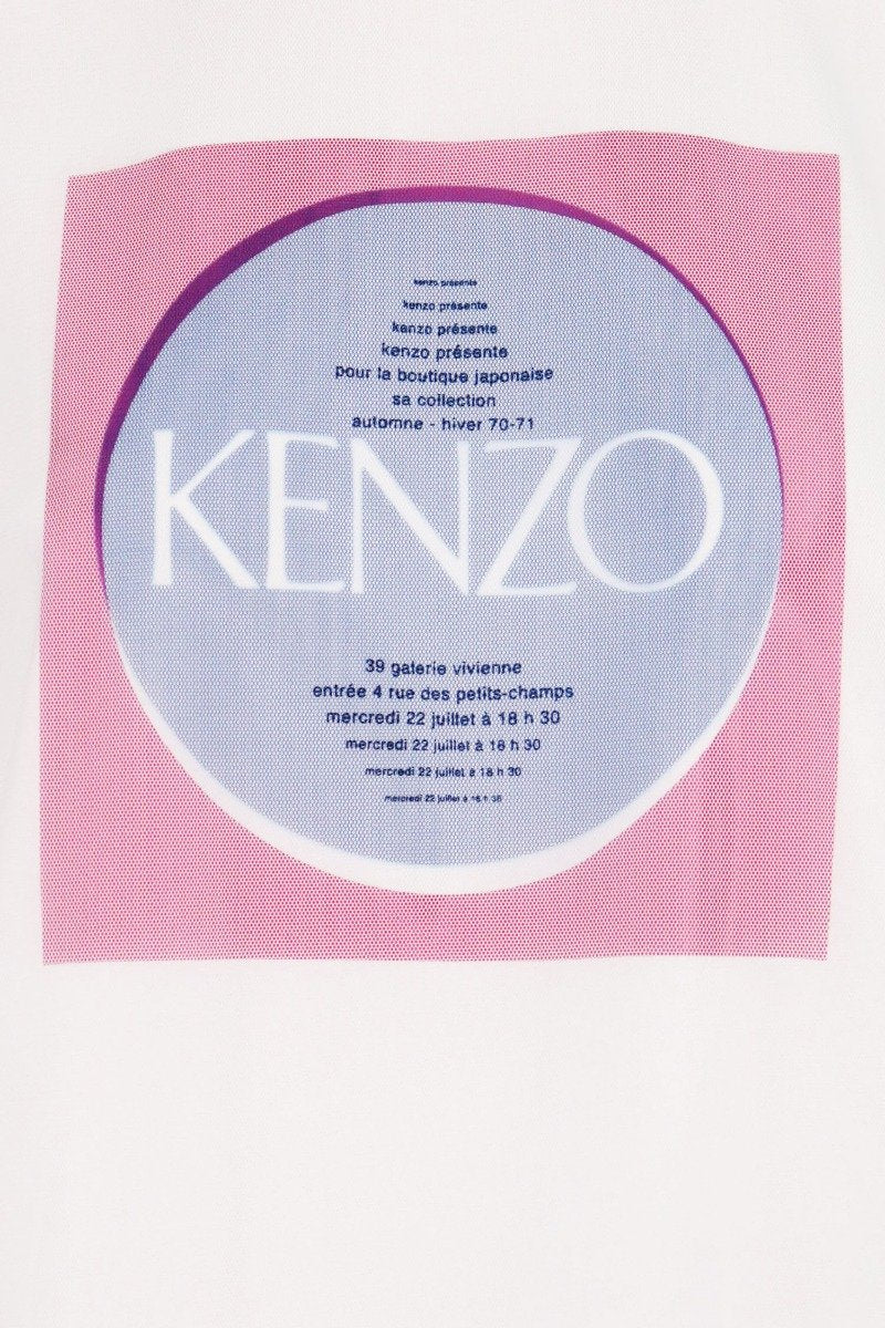 Square Logo T-Shirt Women Fashion Kenzo Paris Cotton Tulle Short Sleeve Top