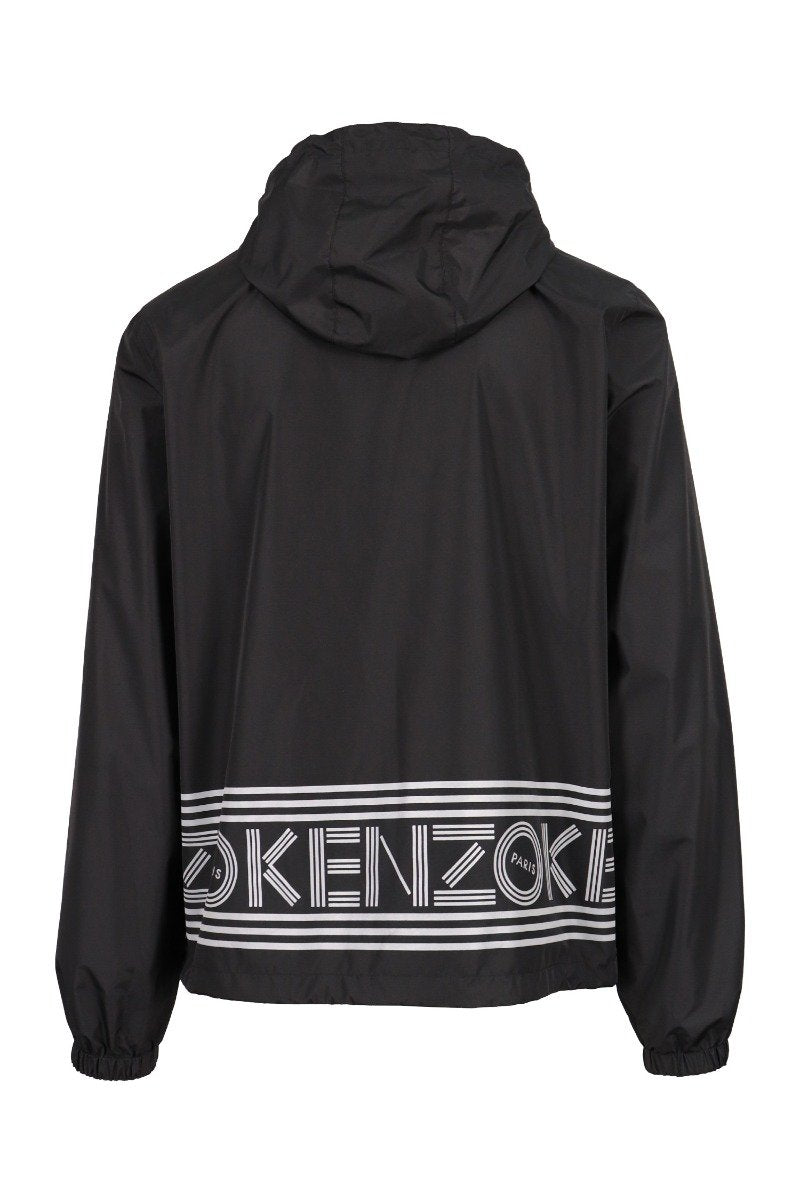 Kenzo Logo Reversible Jacket Men Fashion Polyester Long-Sleeve Trendy Casual Outwear Water-Resistant
