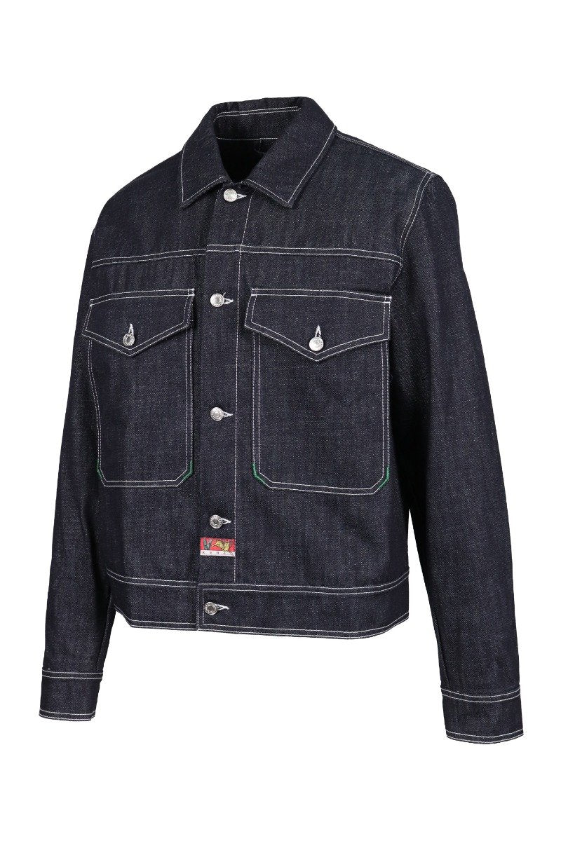 Bamboo Tiger Denim Jacket Embroidery Kenzo Paris Denim Unisex Men Women