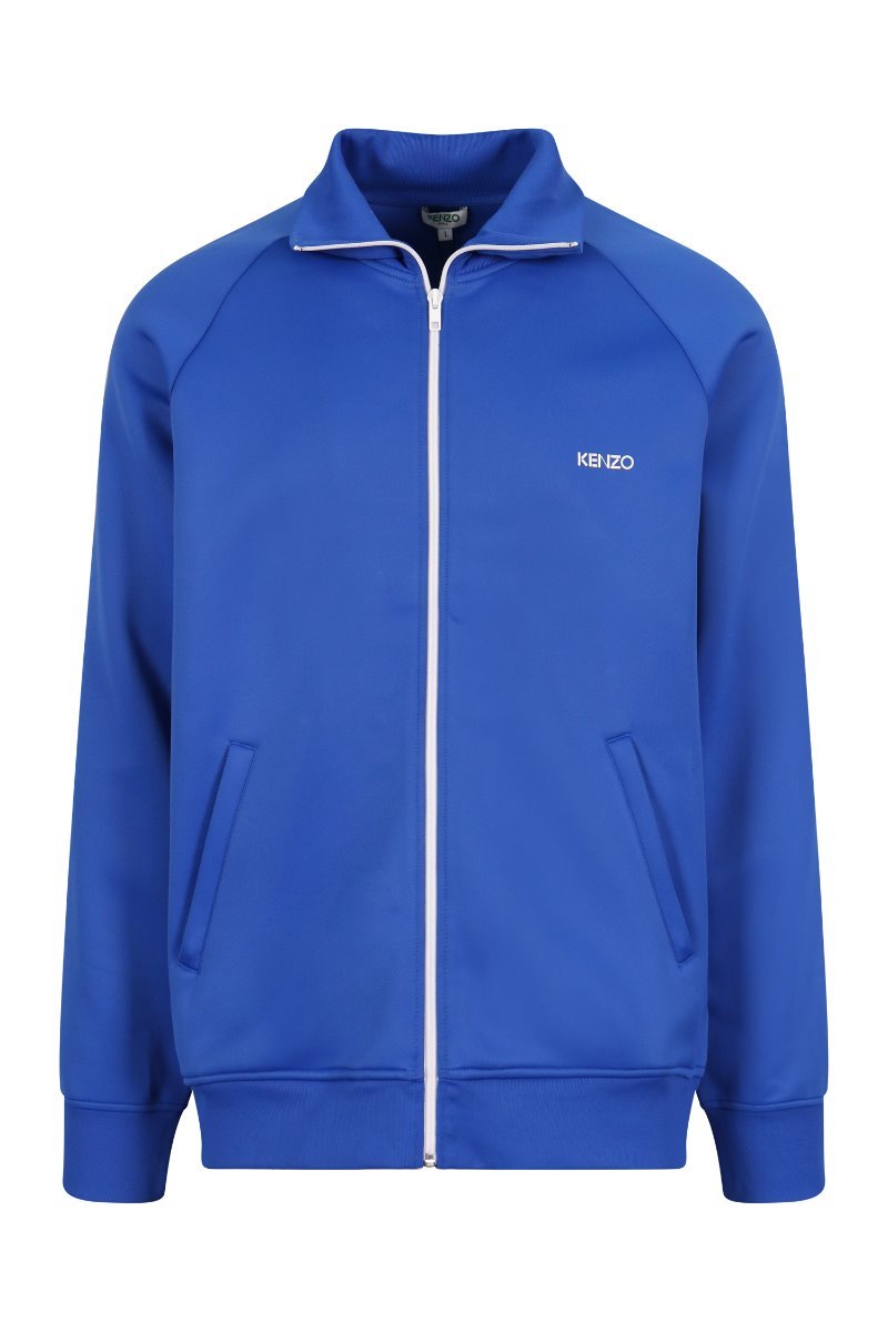 Kenzo Logo Track Jacket Men Fashion Polyamide-Blend Long-Sleeve Trendy Casual Outwear 