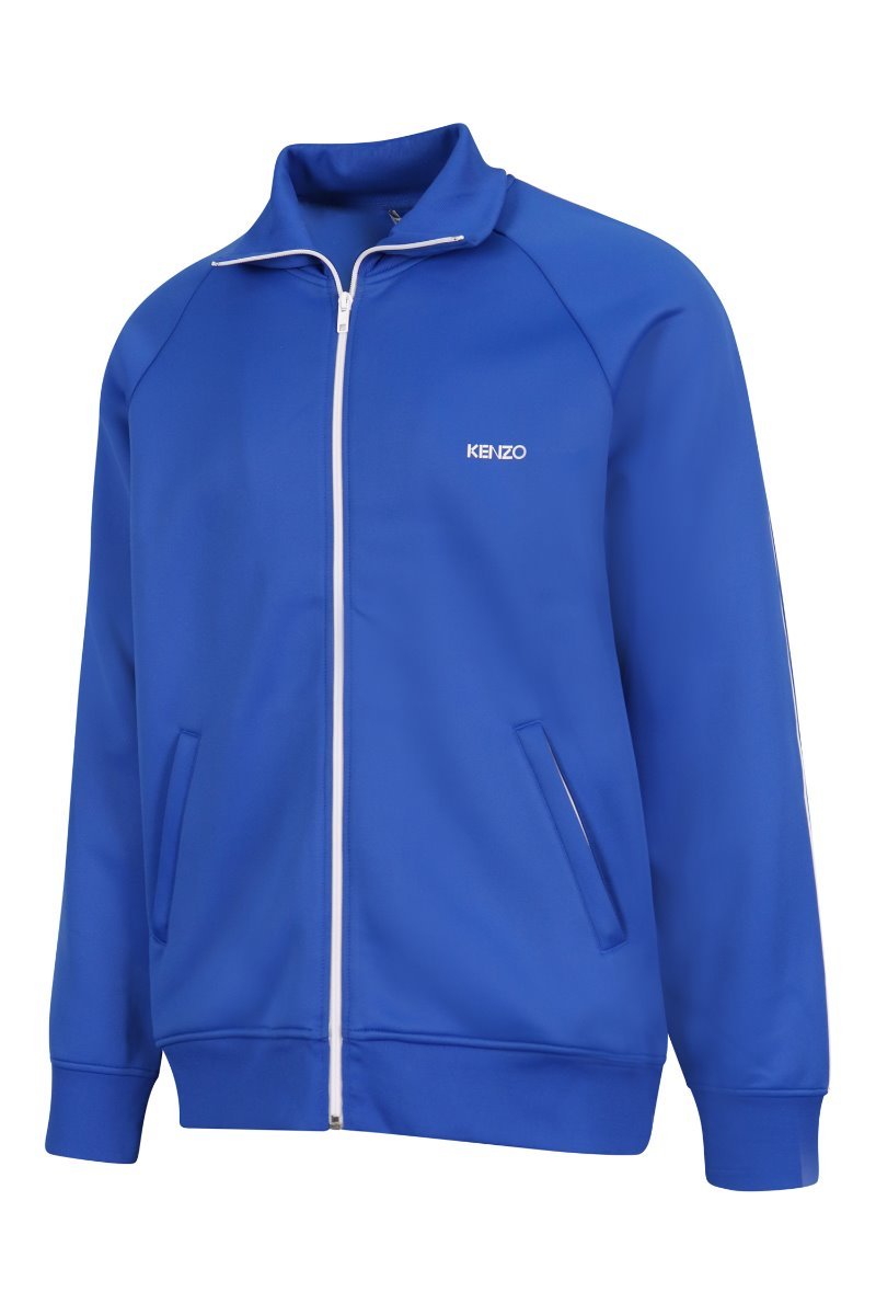 Kenzo Logo Track Jacket Men Fashion Polyamide-Blend Long-Sleeve Trendy Casual Outwear 