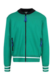 Kenzo Paris Knit Jacket Men Fashion Rayon-Blend Long-Sleeve Outwear Casual