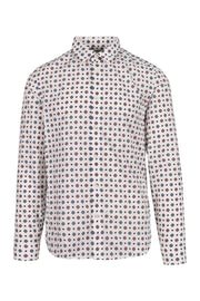 Medaillons Shirt Men Fashion Kenzo Paris Cotton Long-Sleeve Casual Pattern Trendy