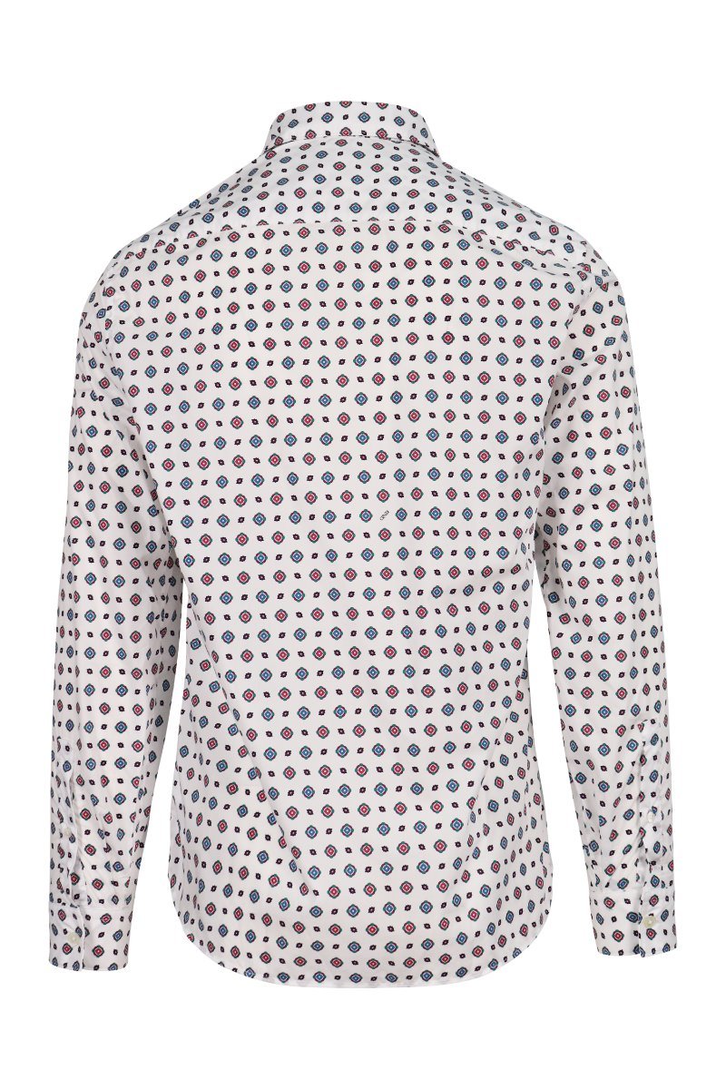 Medaillons Shirt Men Fashion Kenzo Paris Cotton Long-Sleeve Casual Pattern Trendy
