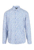 Small Roses Printed Shirt Men Fashion Kenzo Paris Slim Fit Cotton Long Sleeve