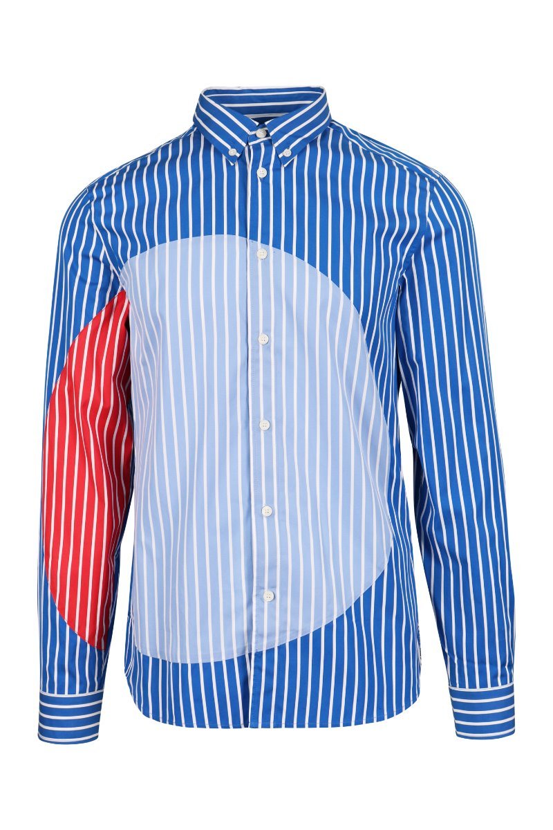 Striped Dot Shirt Men Fashion Kenzo Paris Cotton Long Sleeve Top Semi Formal Designed