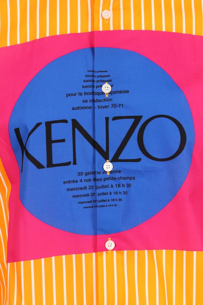 Wedding Invitation Shirt Stripped Designed Cotton Button Trendy Kenzo Paris Men