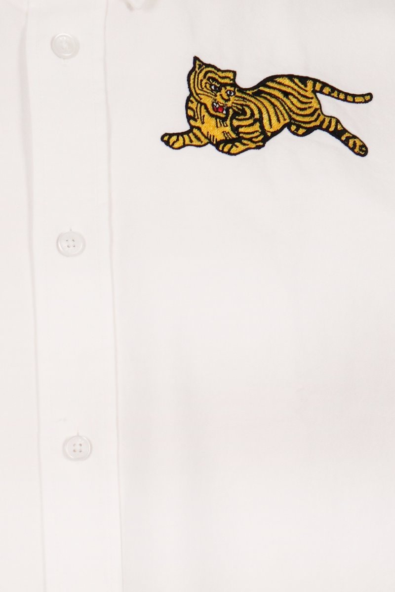 Jumping Tiger Shirt Kenzo Embroidered Long Sleeve Casual