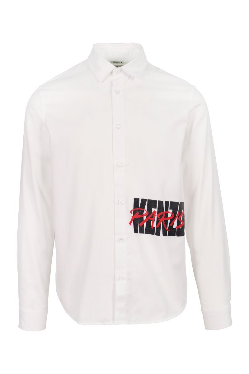Kenzo Paris Casual Shirt Men Fashion Long-Sleeve Cotton Classic Trendy Outwear