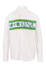Kenzo Logo & Rose Casual Shirt Cotton Big Wording Formal Wear