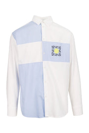 Square Logo Shirt Men Fashion Kenzo Paris Long Sleeve Casual Cotton Top