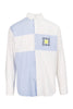 Square Logo Shirt Men Fashion Kenzo Paris Long Sleeve Casual Cotton Top