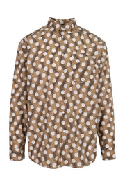 Wave Polka Shirt Cotton Semi-formal Stylish Men Trendy Long Sleeve Button Kenzo Paris