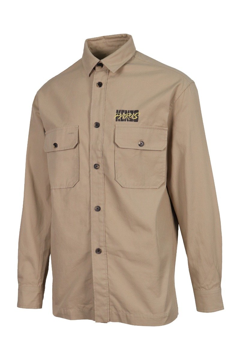 Kenzo Paris Casual Shirt Men Fashion Long-Sleeve Cotton Classic Trendy Outwear