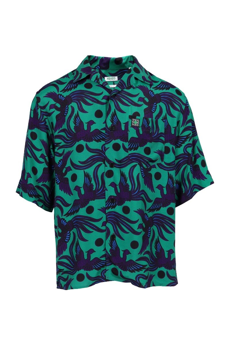 Flying Phoenix Oversized Shirt Kenzo Paris Shirt Menswear Fashion Casual