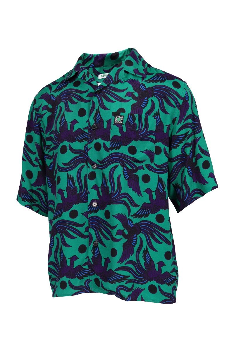 Flying Phoenix Oversized Shirt Kenzo Paris Shirt Menswear Fashion Casual