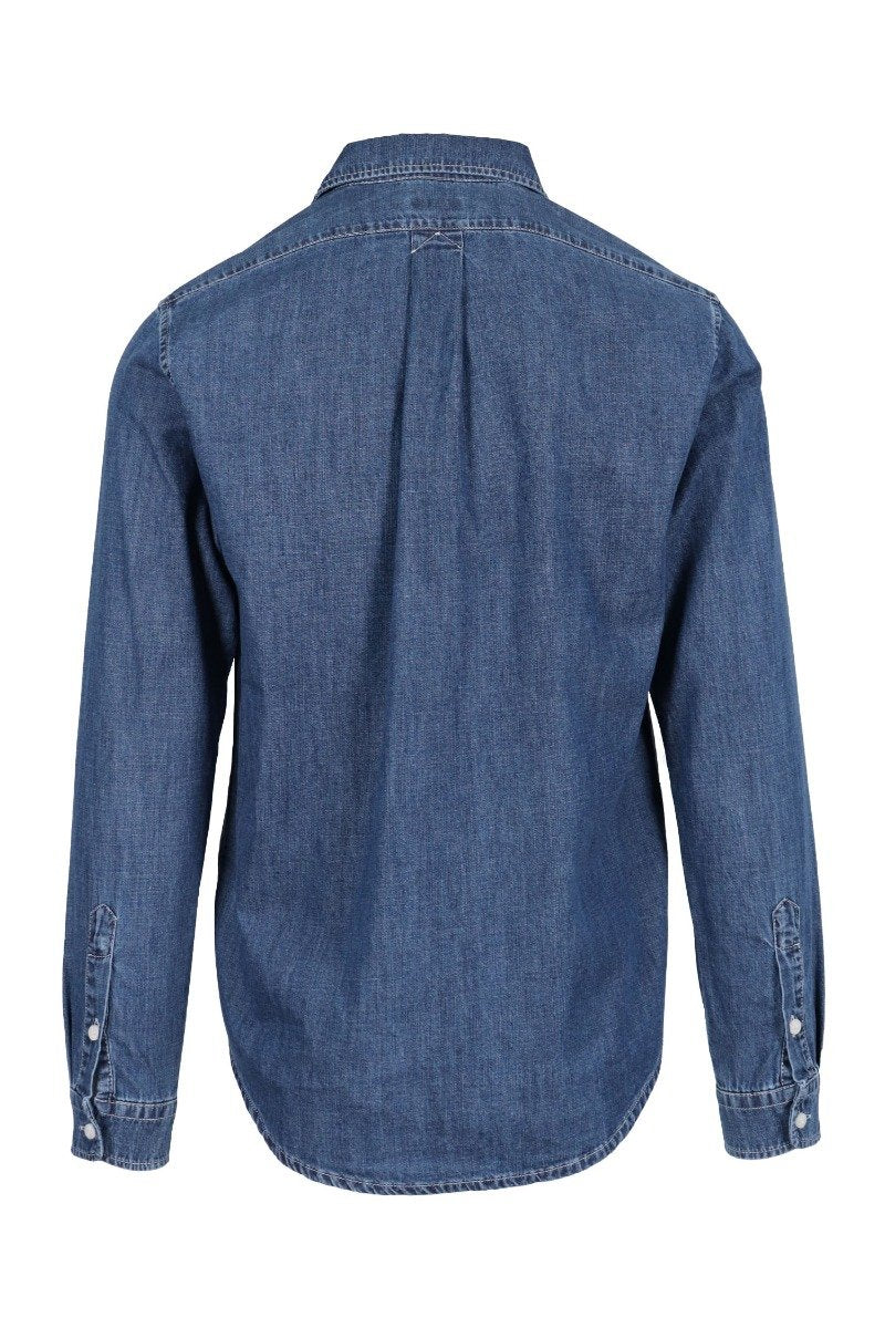 Tiger Denim Shirt Men Fashion Kenzo Paris Cotton Outwear Casual