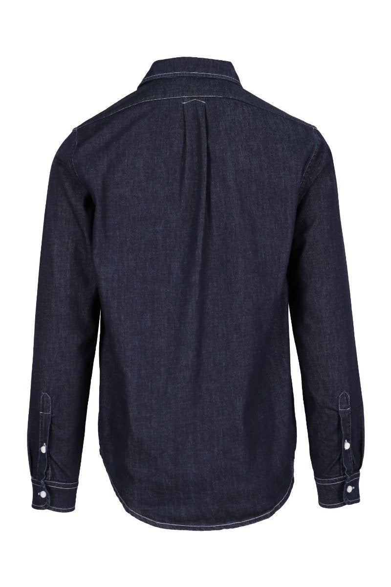 Jumping Tiger Denim Shirt Kenzo Embroidered Long Sleeve