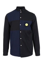 Square Logo Shirt Men Fashion Kenzo Paris Long Sleeve Casual Cotton Top