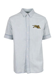 Jumping Tiger Shirt Kenzo Embroidered  Short Sleeve Casual