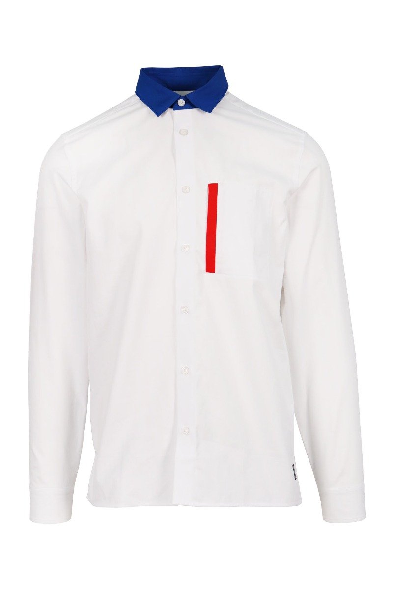 Contrasting Collar Shirt Paris Kenzo Designer Basic Casual Fashion Menswear