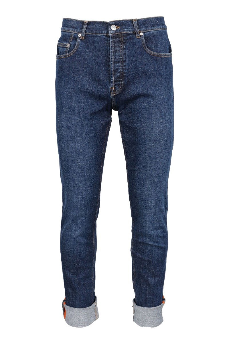 Slim Fit Jeans Men Fashion Kenzo Paris Denim Cotton Pants Casual