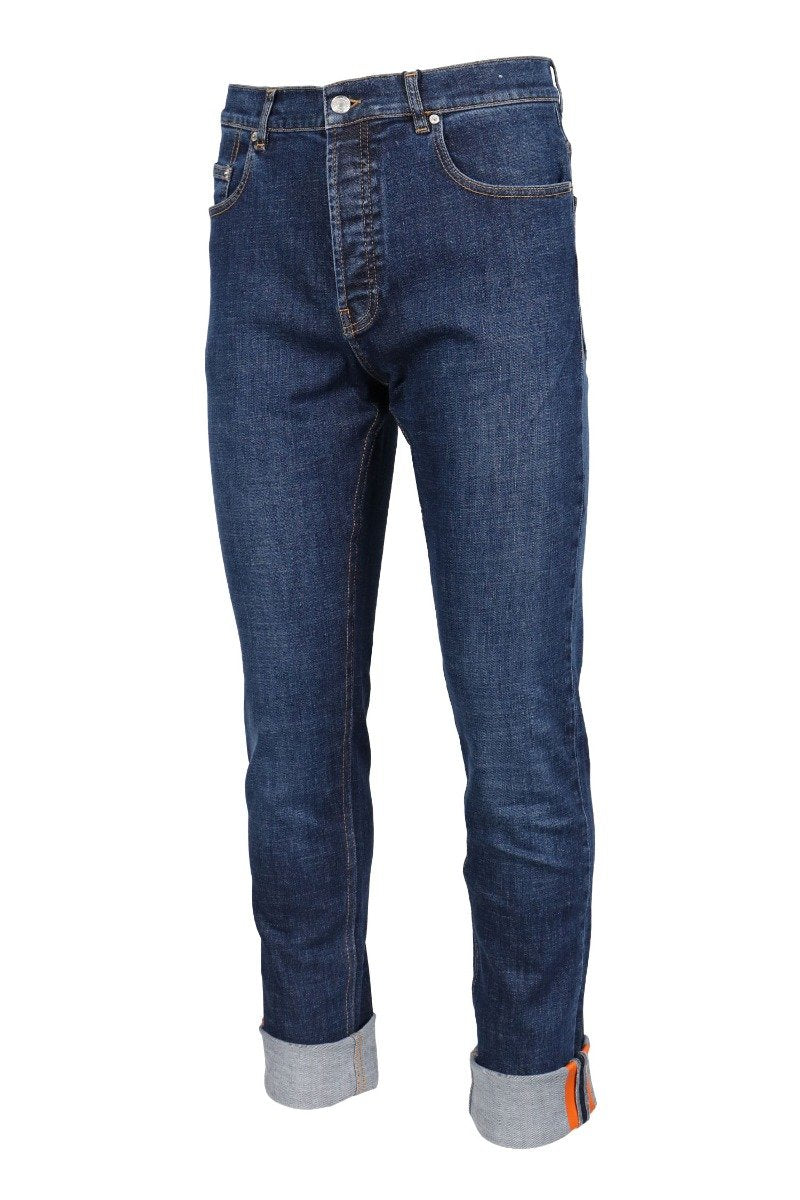 Slim Fit Jeans Men Fashion Kenzo Paris Denim Cotton Pants Casual