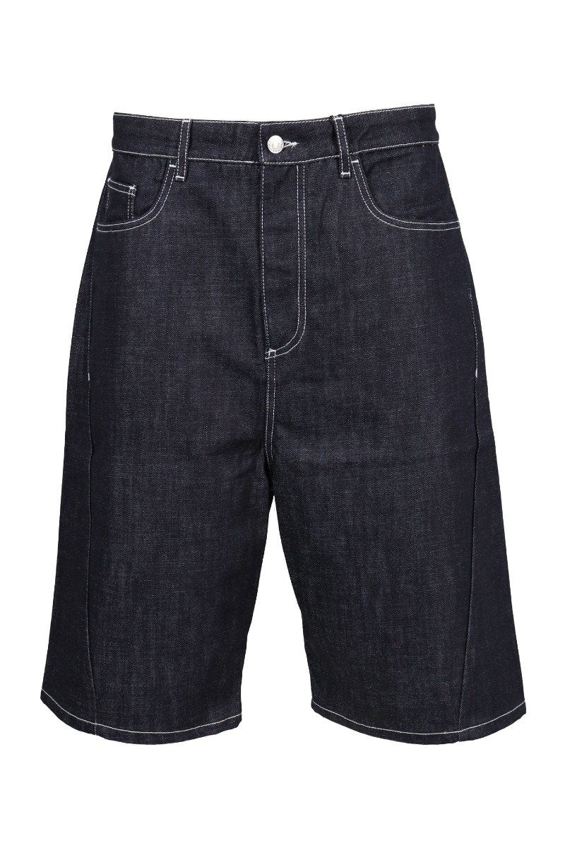 Bamboo Tiger Denim Shorts Badges Basic Stylish Fashion Shorts