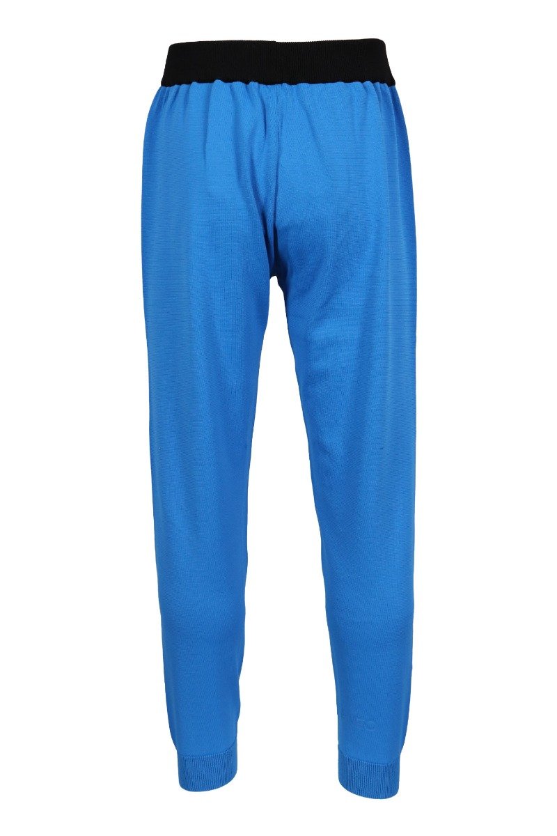 Two Tone Jogging Pant Kenzo Elastic Casual Sport Cotton Blend