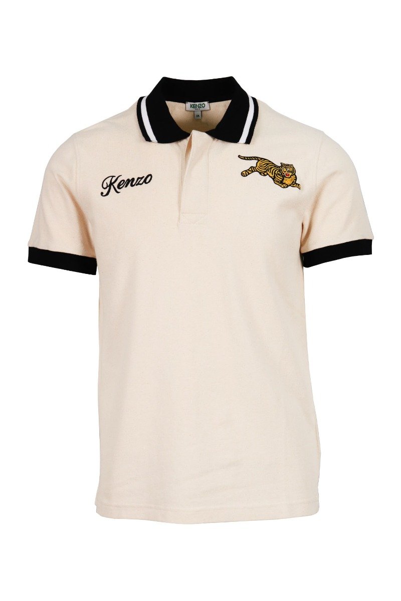 Jumping Tiger Polo Shirt Kenzo Embroidered Short Sleeve