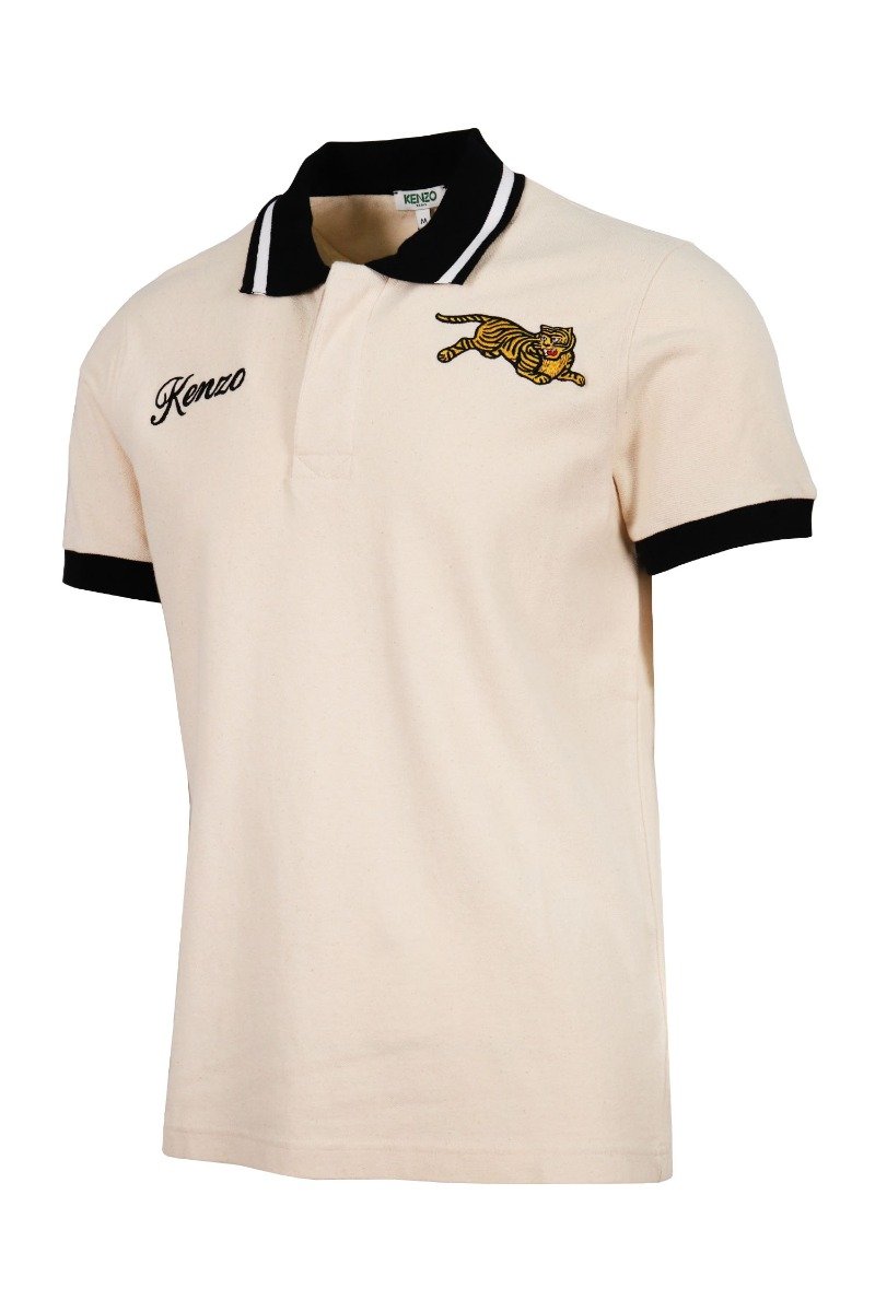 Jumping Tiger Polo Shirt Kenzo Embroidered Short Sleeve