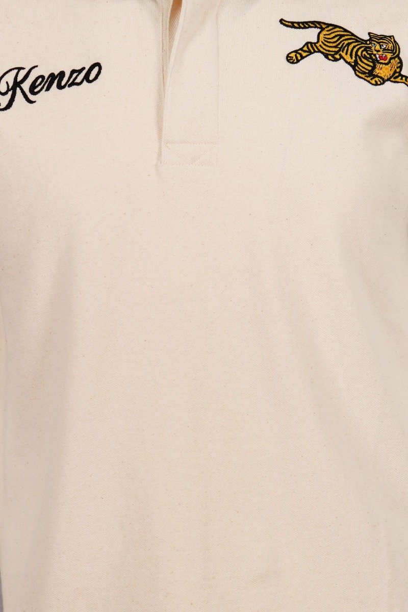 Jumping Tiger Polo Shirt Kenzo Embroidered Short Sleeve