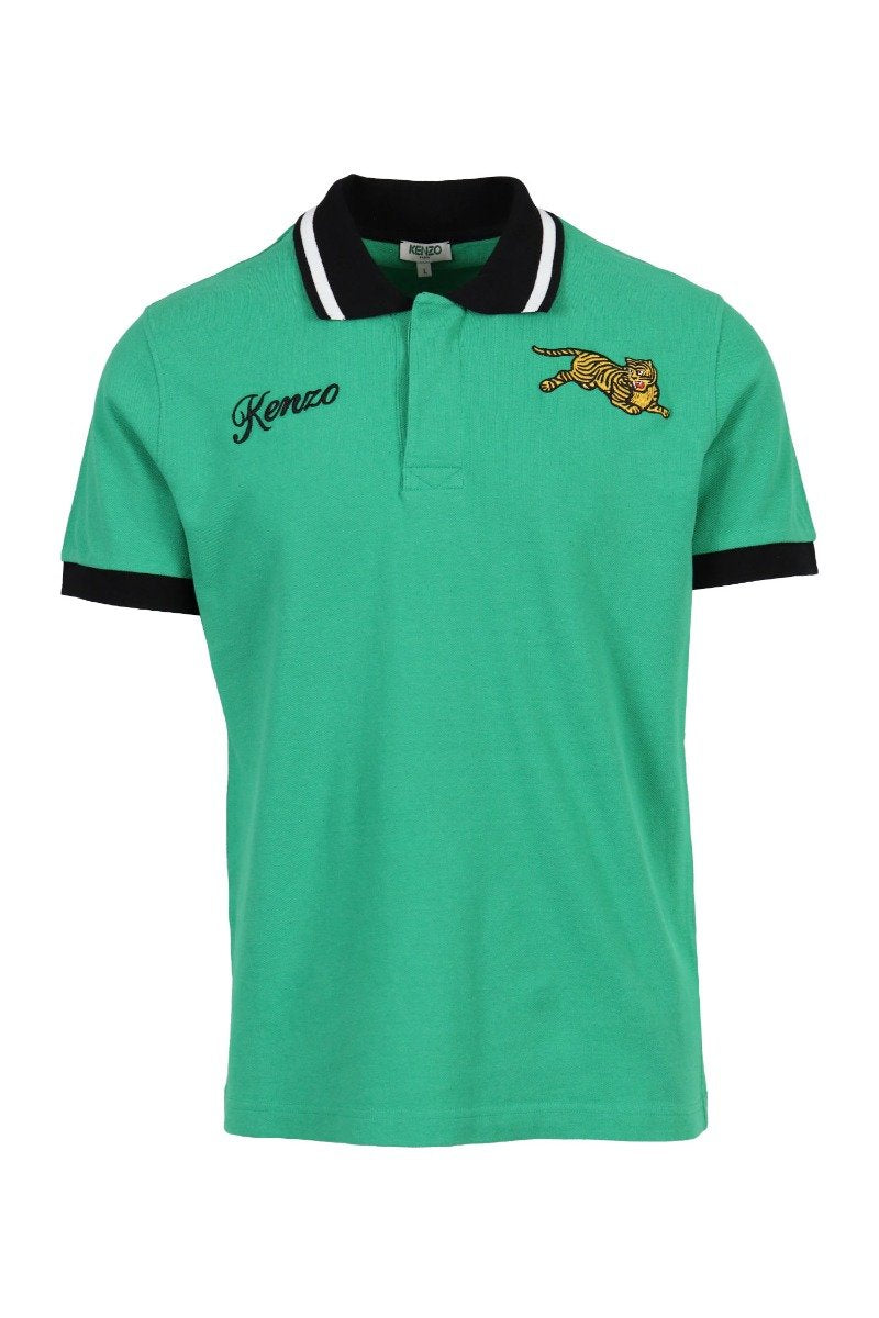 Jumping Tiger Polo Shirt Kenzo Embroidered Short Sleeve