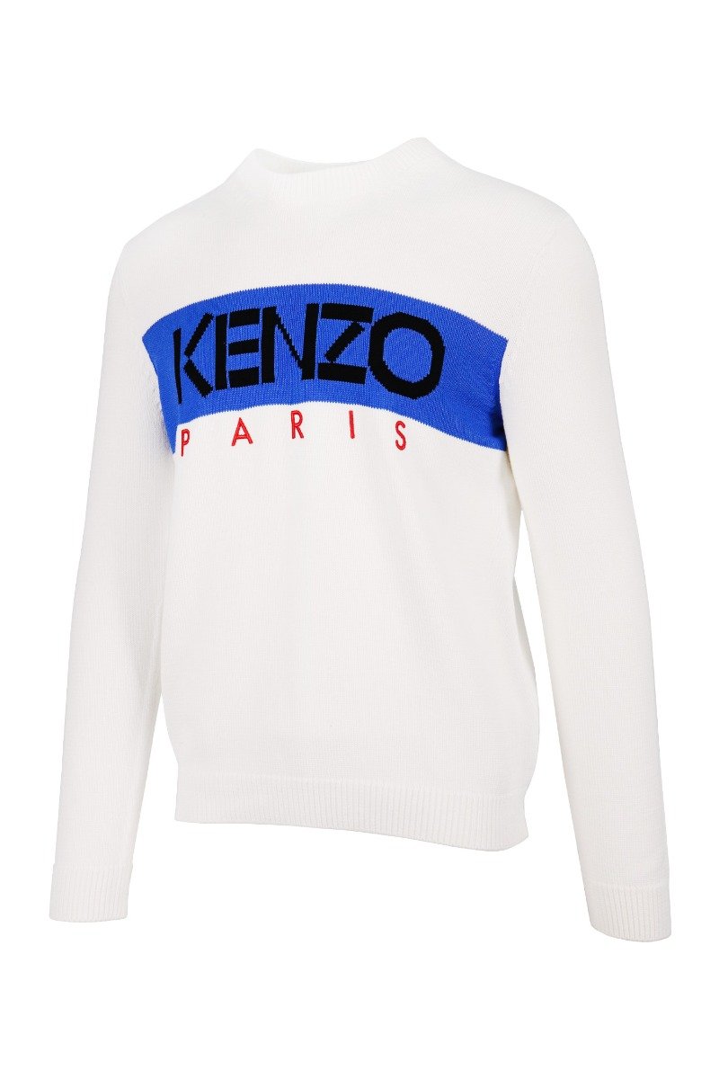 Kenzo Paris Sweater Men Fashion Long-Sleeve Cotton-Blend Casual Trendy 