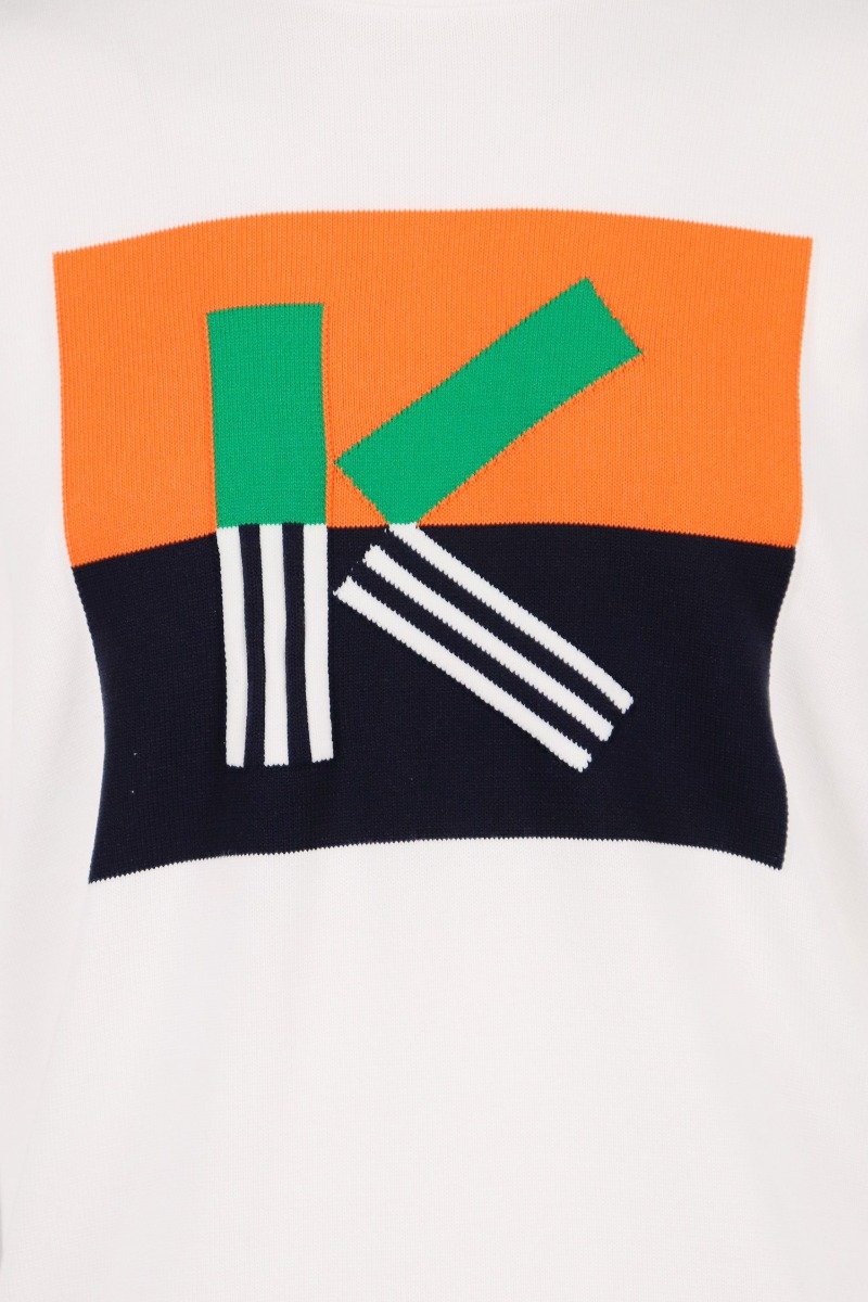 K Coloublock Sweater Kenzo Long Sleeve Comfy Casual Sweater