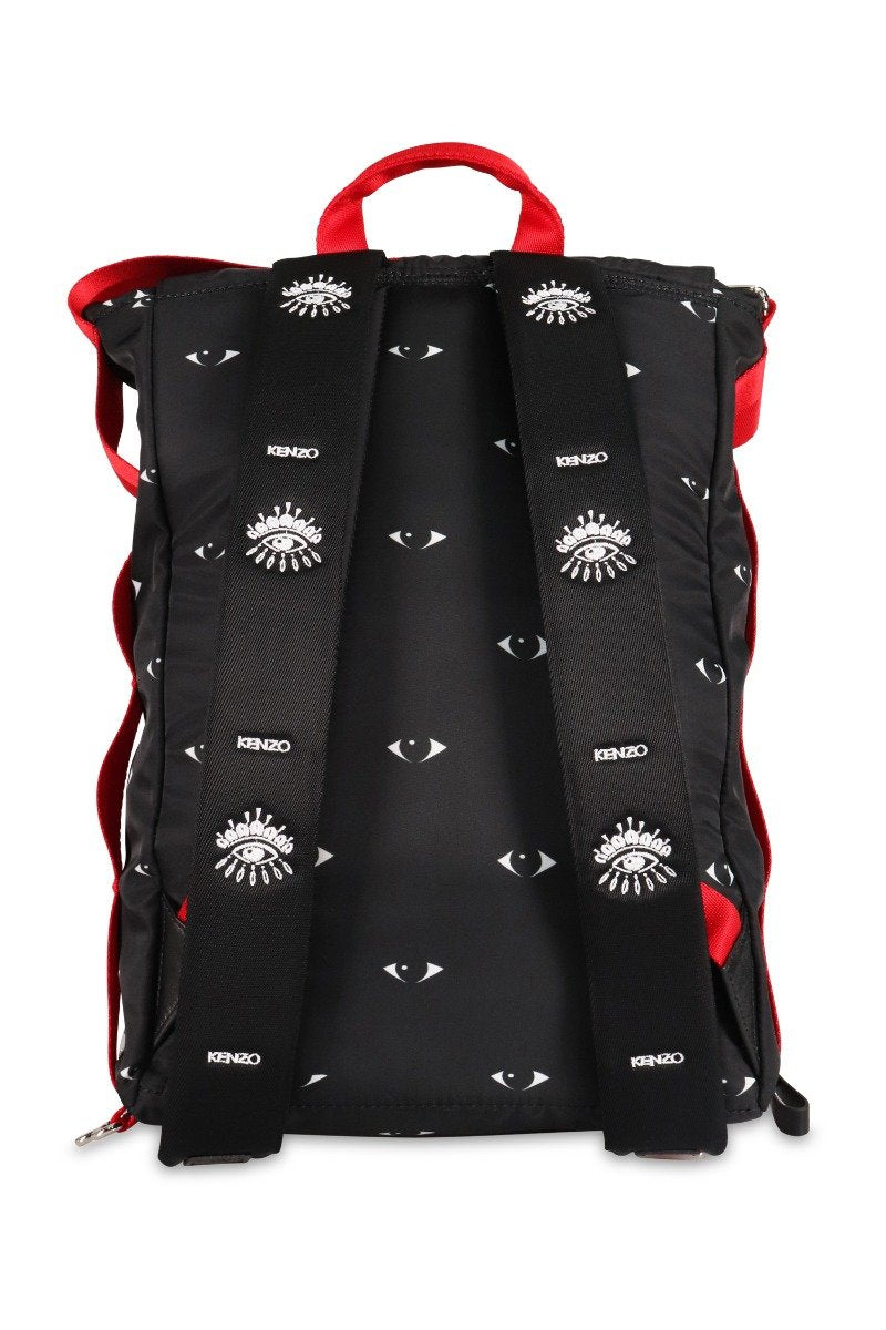 Multi Eye Backpack Men Fashion Kenzo Paris Polyester Bag Travel Outing Casual