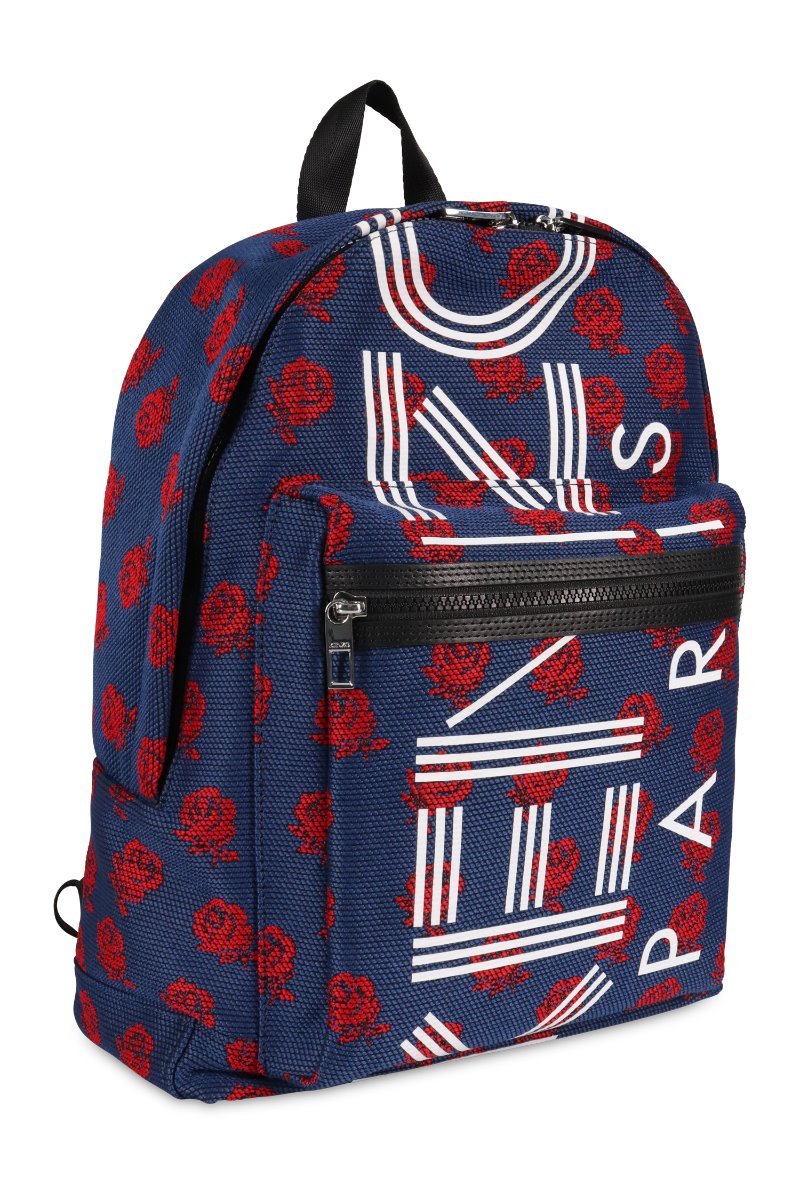 Roses Backpack Fashion Kenzo Paris Canvas Shoulder Bag Travel Outing