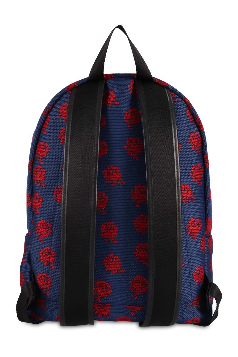 Roses Backpack Fashion Kenzo Paris Canvas Shoulder Bag Travel Outing