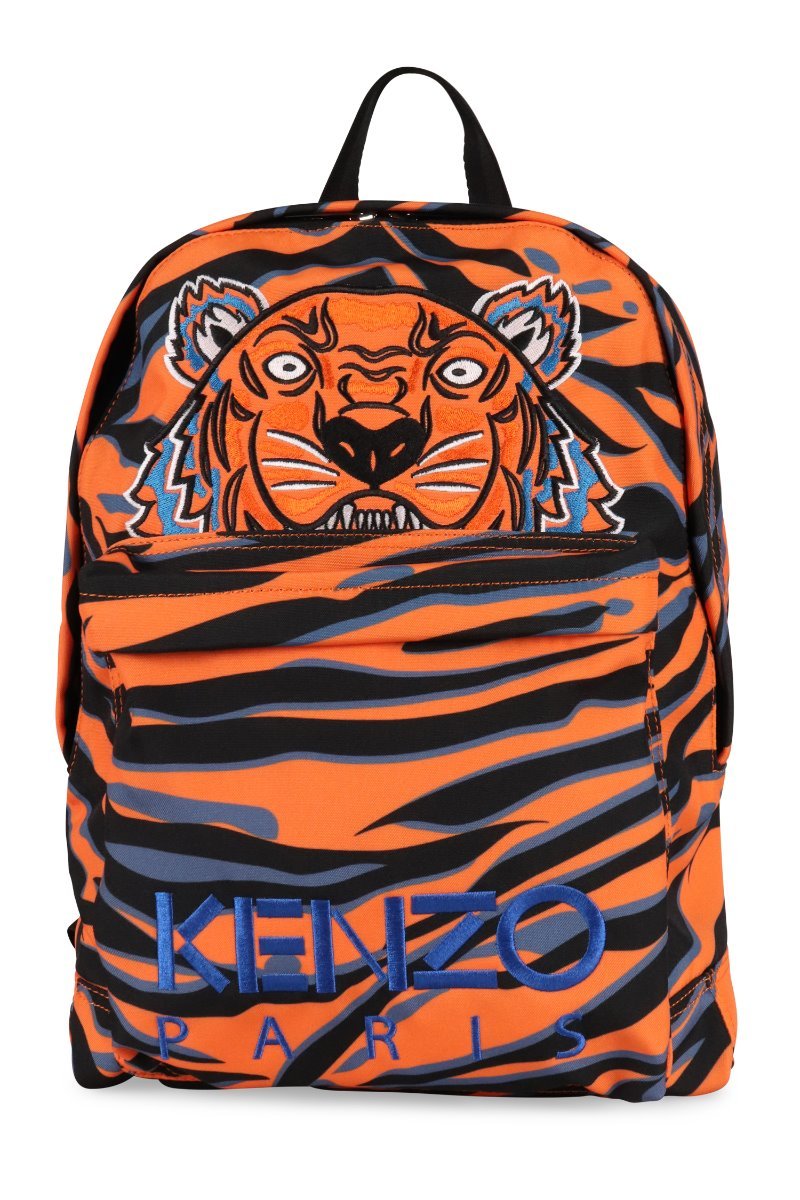Tiger Stripes Backpack Polyester Kenzo Paris Fashion Accessories Travel Outing Trendy 