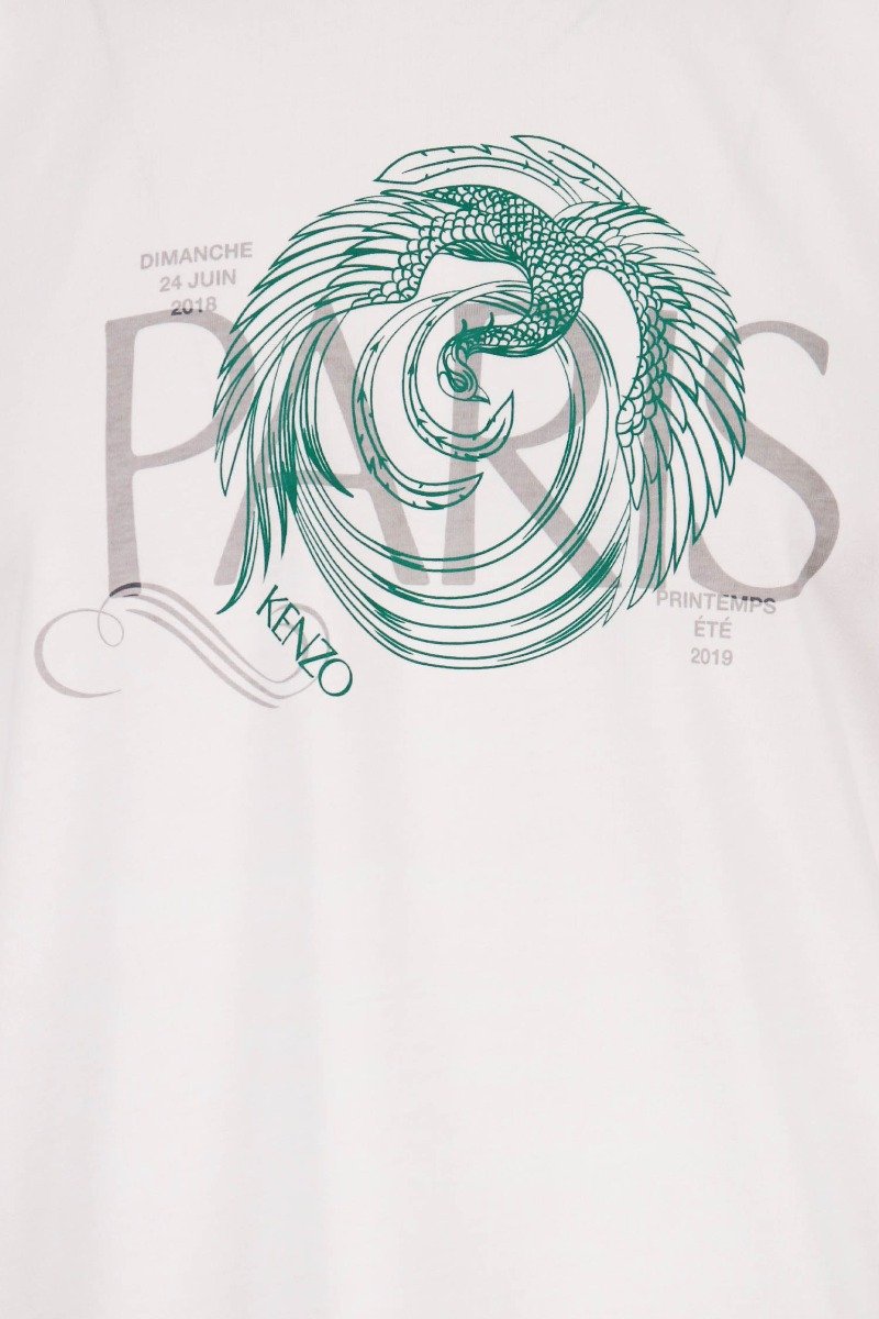 Phoenix T-Shirt Men Fashion Kenzo Paris Short-Sleeve Cotton Casual Tee