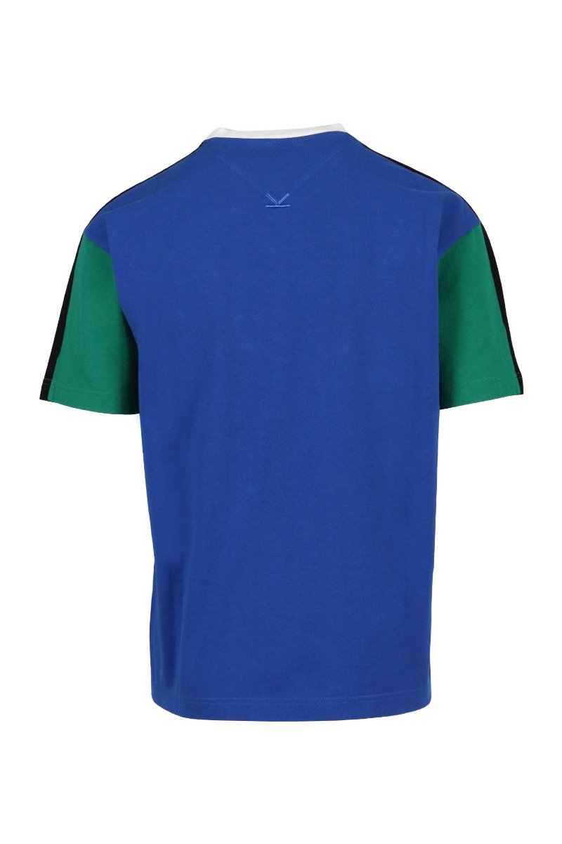 Kenzo Logo Colourblock T-Shirt Cotton Short Sleeve Crew Neck