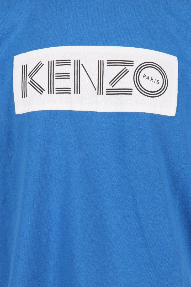 Kenzo Logo Colourblock T-Shirt Cotton Short Sleeve Crew Neck