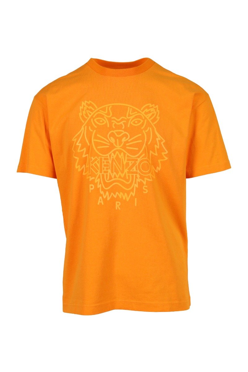 Neon Tiger T-Shirt Men Fashion Kenzo Paris Cotton Short Sleeve Casual Tee