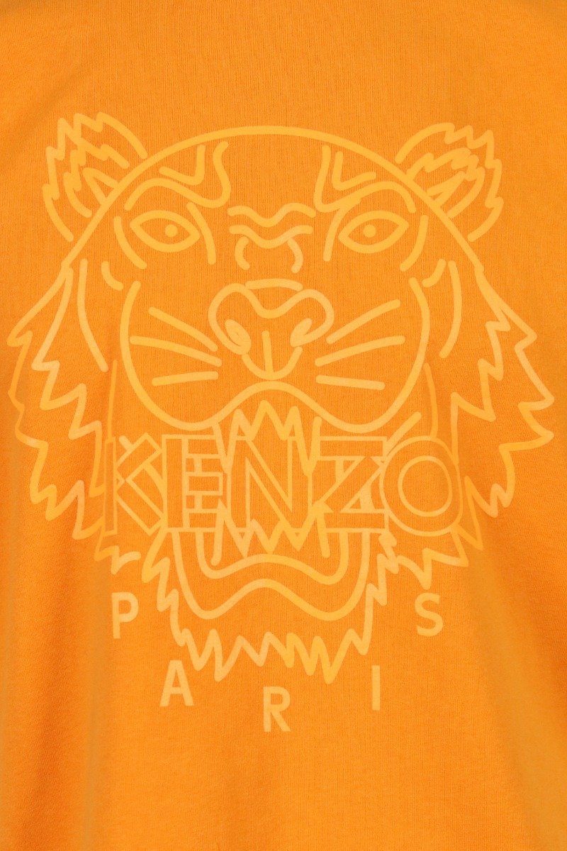 Neon Tiger T-Shirt Men Fashion Kenzo Paris Cotton Short Sleeve Casual Tee
