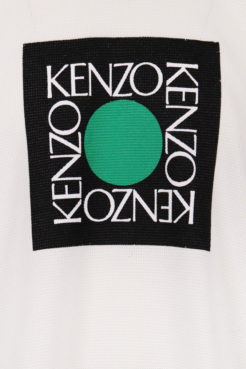 Square Logo T-Shirt Men Fashion Kenzo Paris Short Sleeve Sheer Top Casual Style