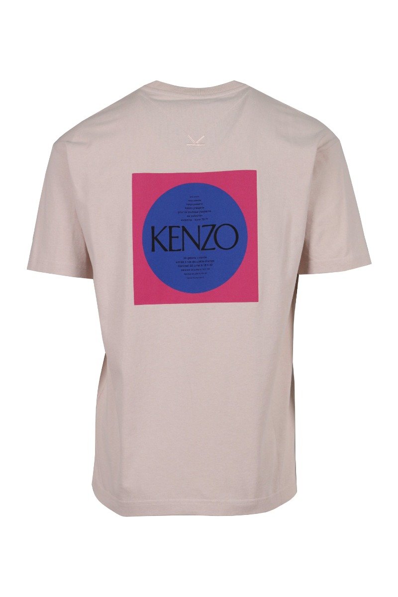 Kenzo Square Logo T-Shirt Men Fashion Short-Sleeve Cotton Casual Tee