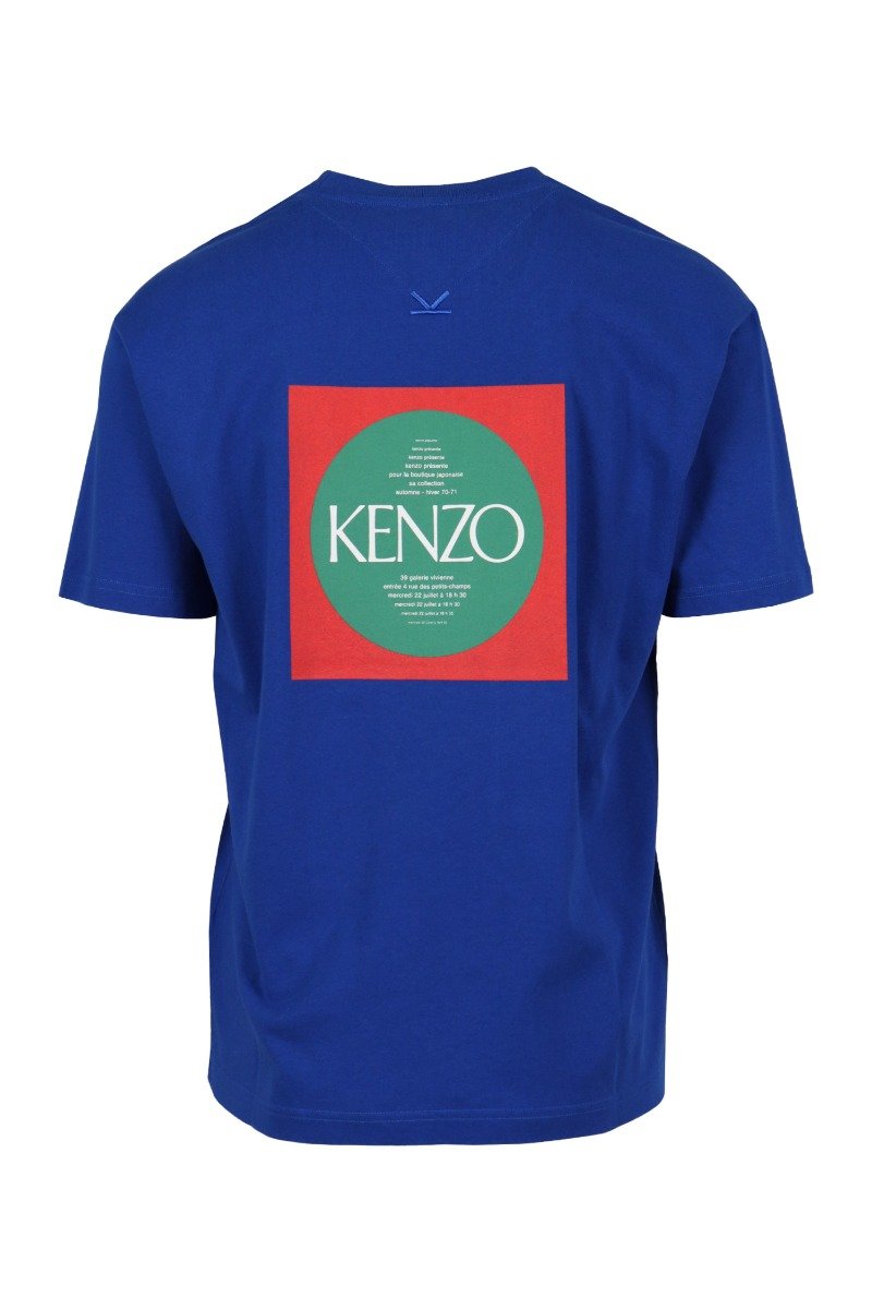 Kenzo Square Logo T-Shirt Men Fashion Short-Sleeve Cotton Casual Tee