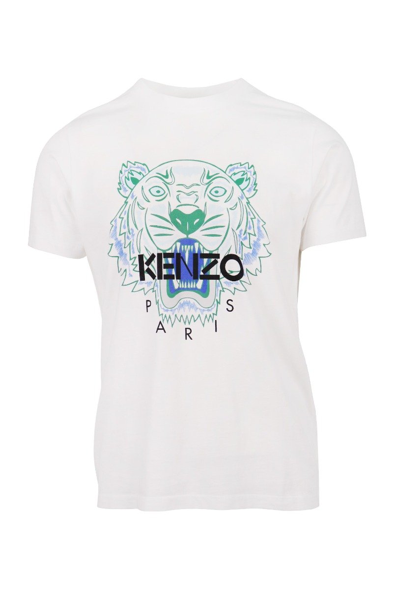 Tiger T-Shirt Kenzo Paris Cotton Short Sleeve Straight Cut Daily Casual Fashion 