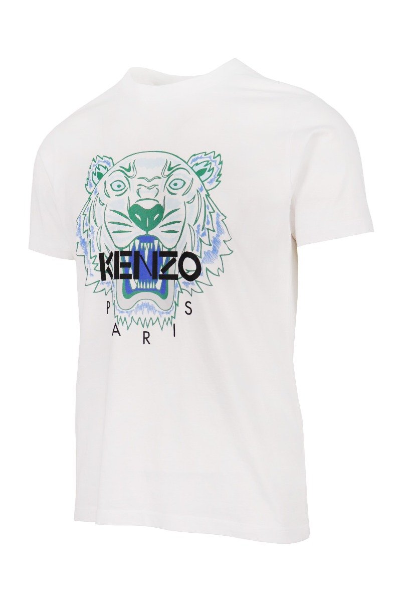 Tiger T-Shirt Kenzo Paris Cotton Short Sleeve Straight Cut Daily Casual Fashion 